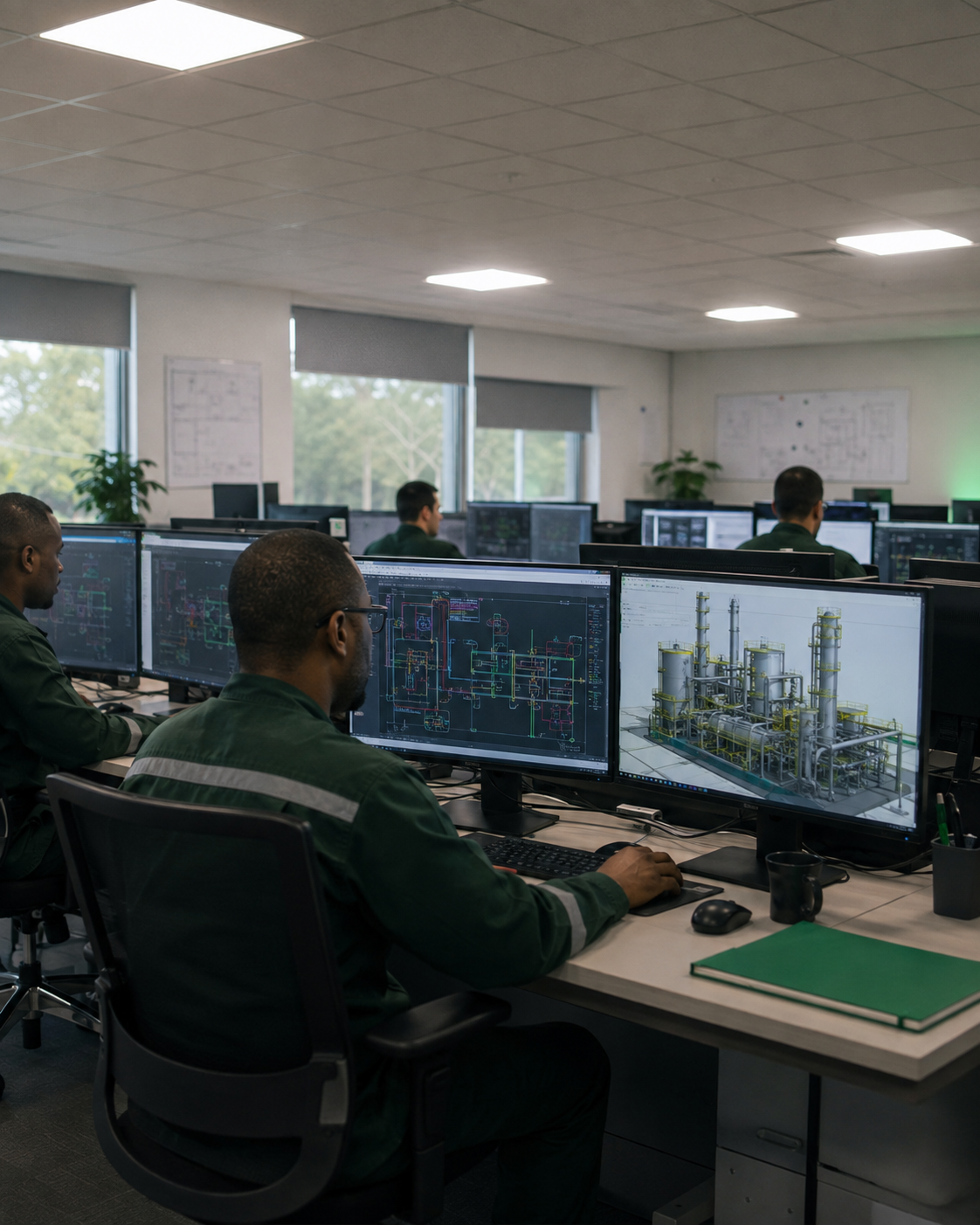 AOS Orwell engineers working at CAD workstations