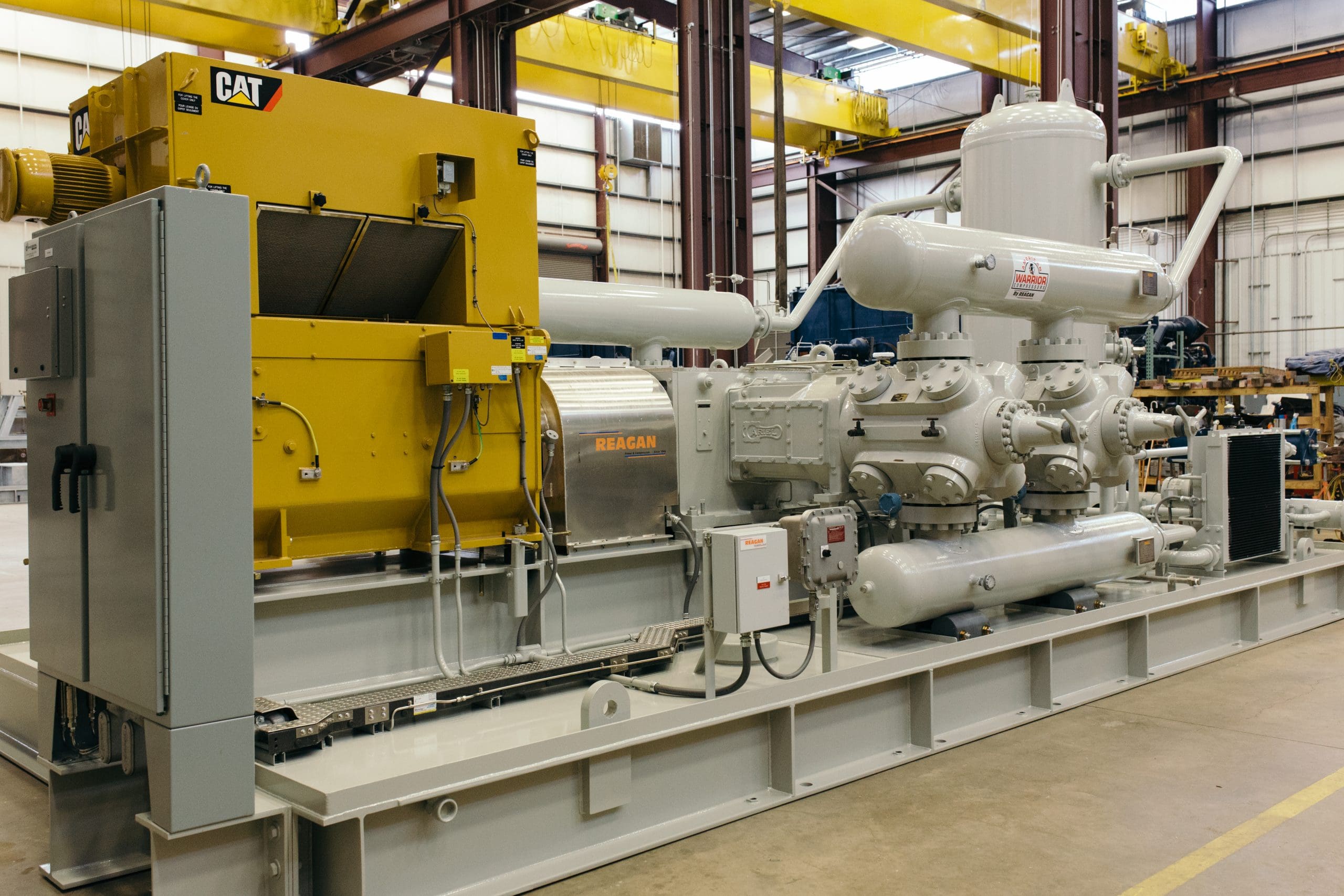 Industrial gas compression package