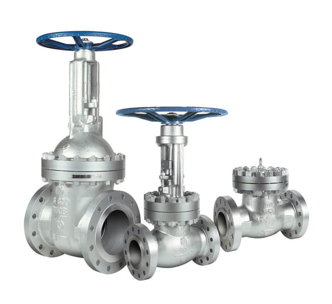 Gate, globe and check valves