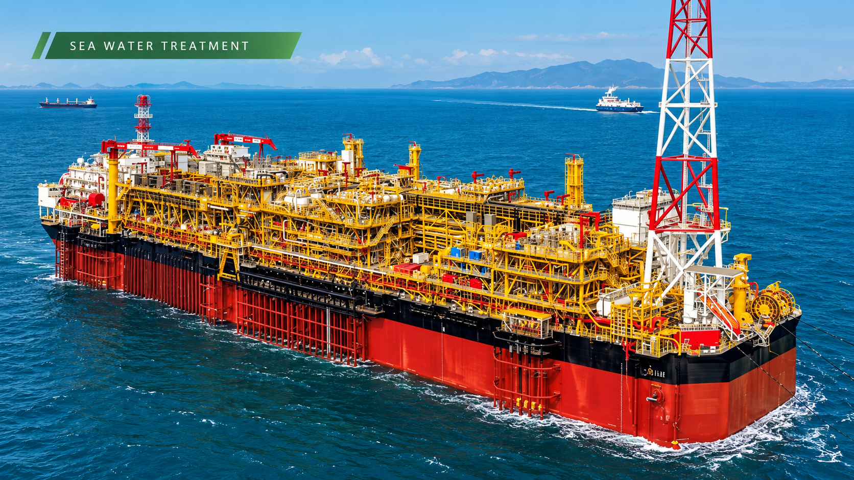 Sea water treatment offshore module