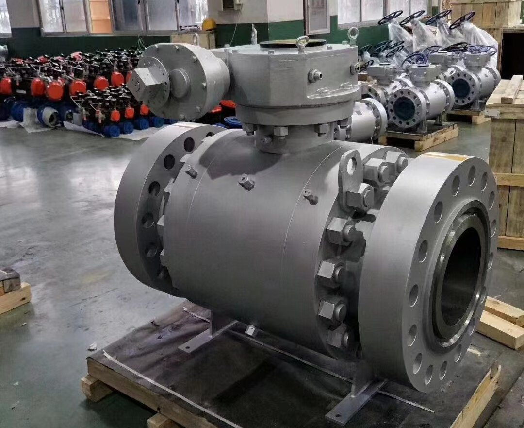 Trunnion-mounted and metal-seated ball valves